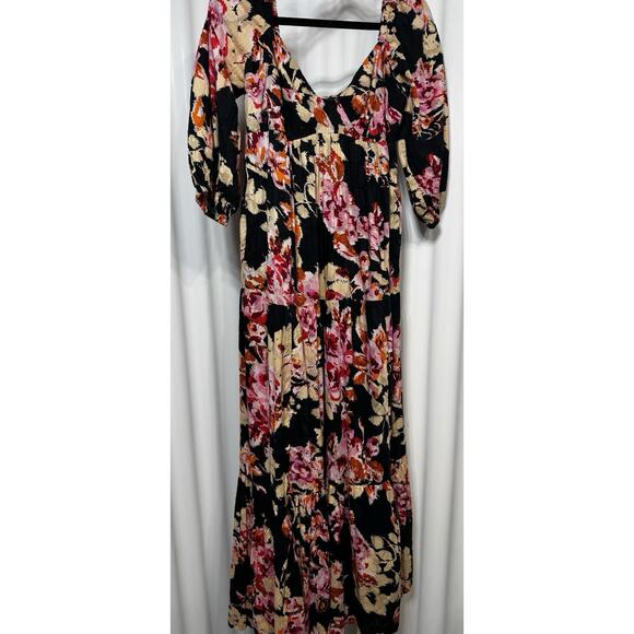 blue dress for baby girl Blue Blossom Boho Floral Print Maxi Dress – Queen Boheme